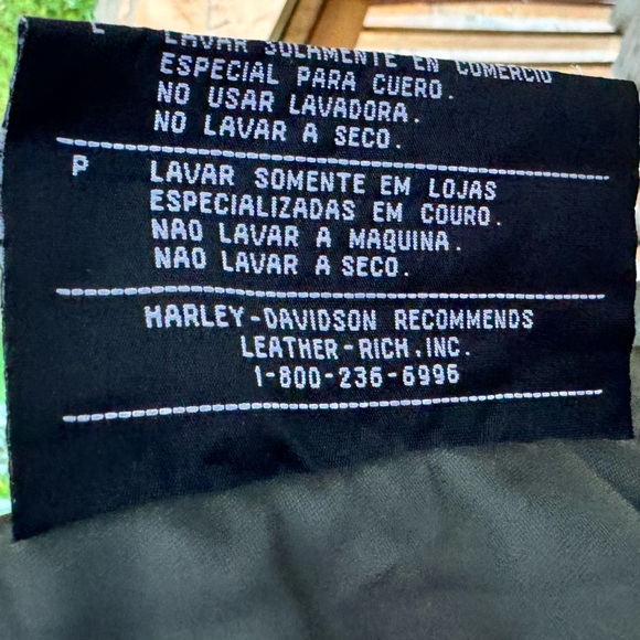 Vintage Harley-Davidson An American Legend Motorcycle Black Leather Jacket - Picture 12 of 16